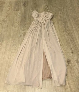 Vestido Watters & Watters Correa de Espagueti Beige Talla 4 Poliéster Vestido Correa Rota - Imagen 1 de 10
