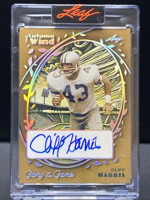 2025 Leaf Glory Of The Game The Autumn Wind Cliff Harris Auto 05/35 AW-CH1Dallas - Image 1 of 4