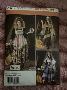 Simplicity 2331 Gypsy Costume 14-22 Uncut - Picture 1 of 1