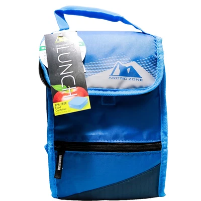 Bolsa de almuerzo aislada Arctic Zone + contenedor de alimentos sin BPA - azul Foto 1 de 4