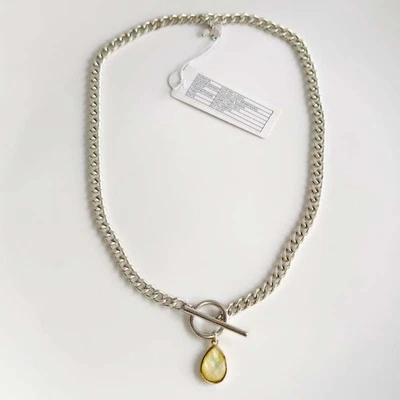 New 17" Lucky Brand Teardrop Pendant Necklace Retro Women Party Vacation Jewelry - Image 1 of 4