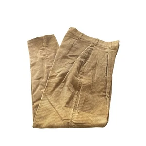 GUC Kaminsky Men's Light Brown Corduroy Pants Wide Wale Pleats Size 30 x 32 - Picture 1 of 4