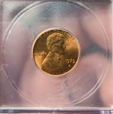 1975 D Lincoln Memorial Cent IGC MS67 RD (RARE) AUSTIN HUTTO SIGNED - Image 1 of 4