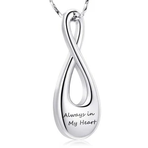 Cremation Ashes Jewelry Infinity Urn Pendants Ashes Holder Memorial Keepsake ... - Picture 1 of 7