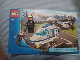 LEGO CITY Set 7741 POLICE HELICOPTER  Retired 2008 Minfig and manual ONLY 