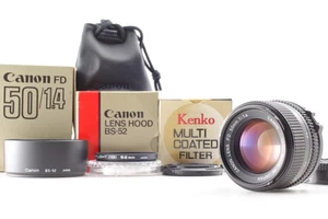 Hood & Filter Set [MINT In Box] Canon New FD NFD 50mm f/1.4 Standard Lens JAPAN - Picture 1 of 14