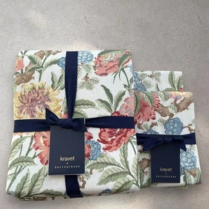 New Pottery Barn KRAVET GARDEN FLORAL IKAT Duvet Full Queen & 2 Standard Shams - Picture 1 of 3