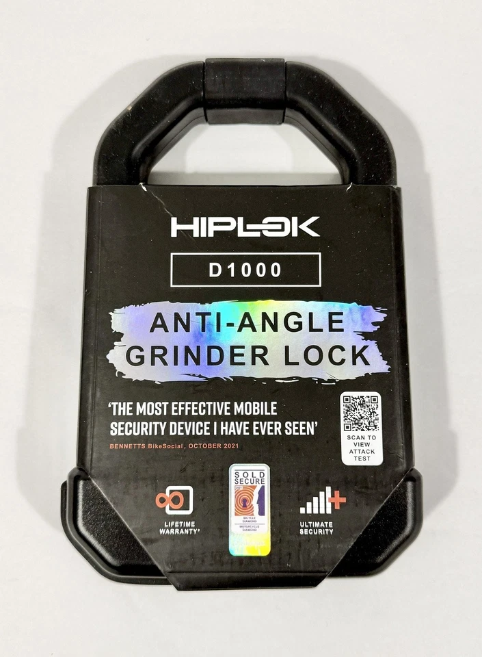 Hiplok D1000 Anti-Angle Grinder U-Lock Bike/Motorcyle Diamond Lock #DM1AB - Image 1 of 1