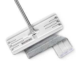 Flat Mop, Microfiber Mop for Floor Cleaning and Wall Cleaner, 50" Mop Handle ... - Picture 1 of 8