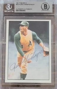 AURELIO MONTEAGUDO SIGNED 1978 TCMA THE 1960S CARD #432 A'S DEC BAS BECKETT - Picture 1 of 1