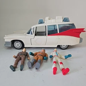 ECTO-1 Ambulanza Ghostbusters 1984 vintage non completo con figurine - Foto 1 di 6