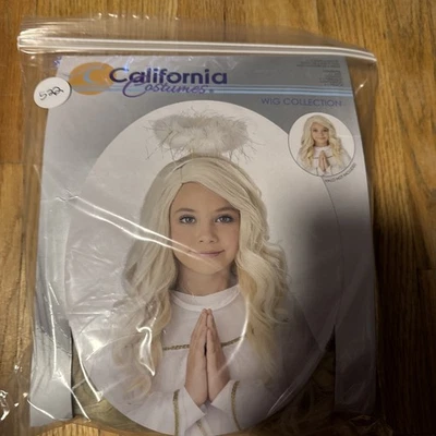 California Costume Golden Angel Blonde Long Hair Wig Child #522 - Image 1 of 2