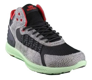 SUPRA Mens Snake Print Black Pale Green Owen Mid Sneakers Cross Trainer Shoes NW - Picture 1 of 7