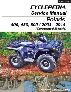 Polaris Sportsman 400, 450, 500 2004-2014 ATV carburado manual de servicio por... - Imagen 1 de 1