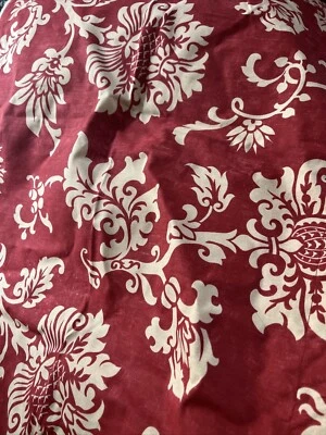 Par Chaps Ralph Lauren Riviera Francesa King Sham Jacobino Vermelho Floral Bege - Imagem 1 de 4