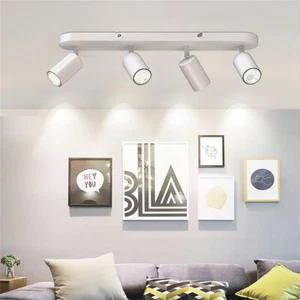 10PCS 4 Way Ceiling Spot Light Fitting LED GU10 Adjustable Kitchen Spotlight UK - Picture 1 of 14