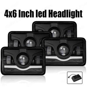 4x6" LED Headlights DRL Fit For Freightliner FLD120 1988-2010 FLD112 Classic - Picture 1 of 19