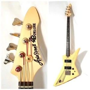 Aria Pro II ZZB Deluxe Explorer bas elektryczny biały 1984 Made in Japan 2504M - Zdjęcie 1 z 10