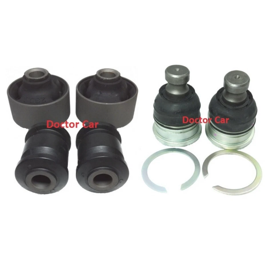 6 Front Lower Control Arm Bushing + Ball Joint For 2003–2011 Mitsubishi Grandis Foto 1 de 4