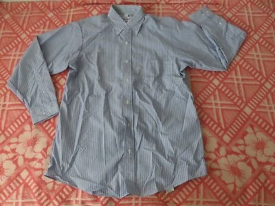 Hercules Uniforms Mens Size 15.5 / 32-33  Button Up Shirt  striped made in usa - Image 1 of 4