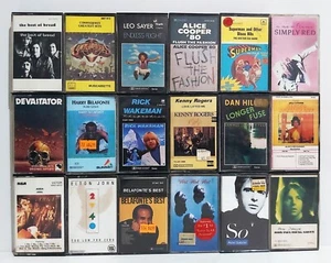 66x VINTAGE VARIOUS ORIGINAL ARTISTS AUDIO MUSIC CASSETTE TAPES - Picture 1 of 24