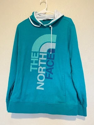 North Face Sudadera con Capucha Forrada Verde 2 Bolsillos Mujer XL Foto 1 de 4