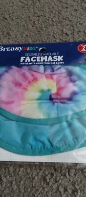 Kids Facemask Reusable & Washable Set of 3 ninja turtles/ green/neon NEW - Image 1 of 2