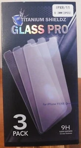 Tatanium Shieldz Glass Pro Screen Protectors 3-pack iPhone XR 11 12 BRAND NEW! - Picture 1 of 2