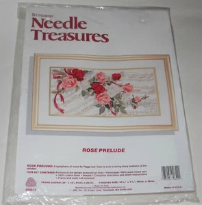 Kit de bordado Needle Treasures Stitchery Crewel "Preludio Rosa" NUEVO - Imagen 1 de 2