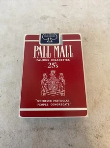 Vintage PALL MALL 25's Promotional Deck PLAYING CARDS Famous Cigarettes SEALED - Picture 1 of 8