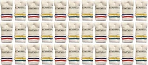 36 Units of Kids Cotton Tube Socks White With Stripes Size 4-6 - Boys Crew Sock - Picture 1 of 6