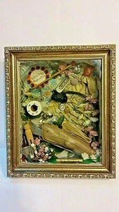 Unique Vintage One Of A Kind SEAMSTRESS SHADOW BOX  [2171] - Picture 1 of 6