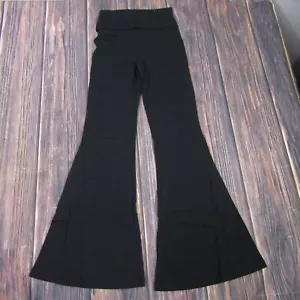 Aerie Offline NEW NWT Womens Small Black Foldover High Rise Flare Leggings - Picture 1 of 5