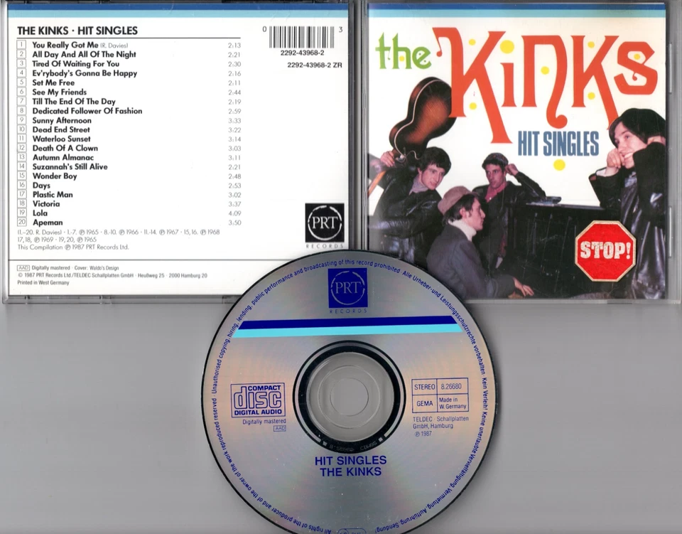 The Kinks CD HIT SINGLES © 1987 PRT Teldec W. Germany # 8.26680 Rock & Roll - Bild 1 von 1