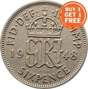 SILVER SIXPENCE GEORGE VI COIN CHOICE OF YEAR 1937 TO 1952
