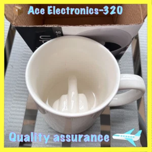 Coffee Cup Up Yours Mug Thumbs up Ceramic Middle Finger 14 Ounces Milk Tea Funny - Picture 1 of 5
