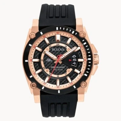 Reloj Bulova Hombre Icon Precisionist Calendario 3 Manejas Oro Rosa Acero Inoxidable Foto 1 de 4