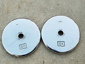 Ivanko Chrome RM 10lb 1" standard size Weight Plate Pancake style 10 lb weights 