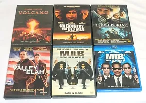 Volcano, Three Burials, In The Valley Of Elah, Men In Black 2 & 3... DVD Lot - Foto 1 di 6
