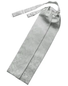 Arazzo uomo nero grigio argento cravatta Ascot vittoriano Dickens matrimonio - Foto 1 di 1