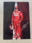 Rare F1 Kimi Raikkonen Signed Ferrari Autograph Signed Card Singapore GP 2014