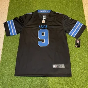 Detroit Lions #9 Jameson Williams Black stitch Football Jersey Men LARGE NWT - Picture 1 of 10