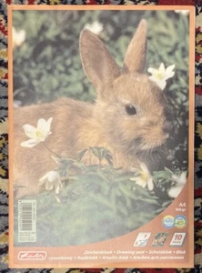 Zeichenblock weiß A4, 10 Blatt, 100 g (Herlitz PBS AG, Berlin) - Motiv Hase - Bild 1 von 4
