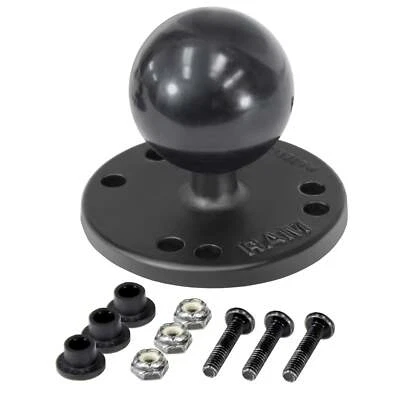 RAM Mount 2.5" Round Adapter Base with 1.5" Ball for Raymarine Dragonfly Sonar - Image 1 of 3