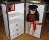 American Girl Molly's White Metal Steamer Trunk w/Pleasant Company Doll