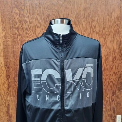 Ecko Function Men’s Active Jacket Zipper Front Black / Gray Logo Size 2XL - Image 1 of 4