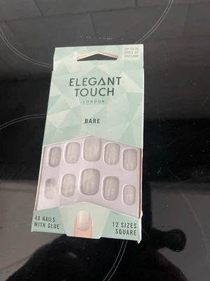 Elegant Touch Bare Nails Square Press On Fake Artificial Nail Set Party GIft  - Image 1 of 2