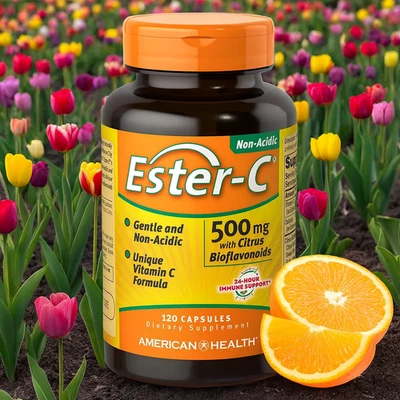 American Health - Ester-C Citrus Bioflavonoids 500 mg 120 Caps - EXP 03/2027 - Image 1 of 4