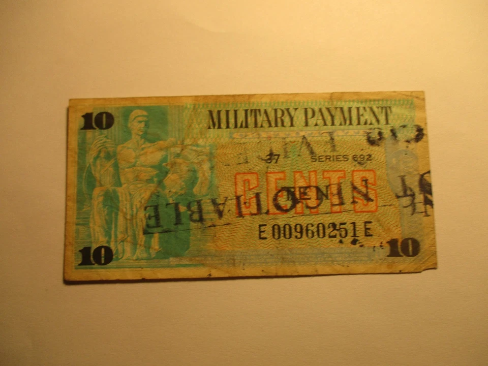 US MPC  10c Ten Cents  Series 692 CID Evidence Note - rare - Image 1 of 2