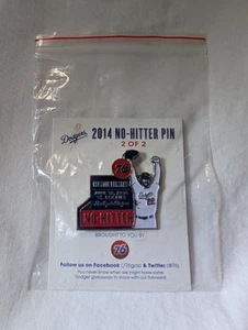 Los Angeles Dodgers CLAYTON KERSHAW 2014 No-Hitter Stadium spilla omaggio 2 di 2 - Foto 1 di 2